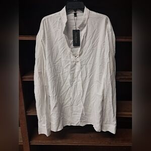 NWT Womens Boho Style White Shirt